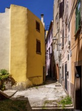 Sardinia, alley with picturesque house and window, Bosa, Europe, Oristano province, Italy, old