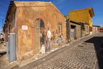 Sardinia, House with Murals, Sardinia Sightseeing, Tinnura, Europe, Province of Oristano, Italy,
