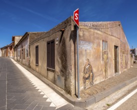 Sardinia, House with Murals, Sardinia landmark, Tinnura, Europe, Province of Oristano, Italy,
