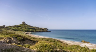 Sardinia, Sinis peninsula with historical ruins, Area archeologica di Tharros Archaeological