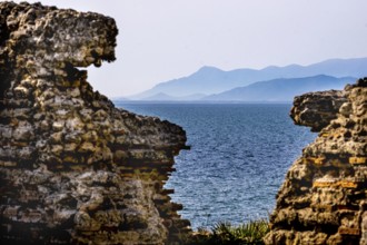 Sardinia, Sinis Peninsula and historical ruins, Area archeologica di Tharros Archaeological Museum,
