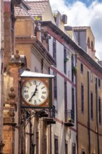 Sardinia, historical clock on a house wall, Bosa, Europe, Province of Oristano, Italy, old,
