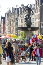 Neptune Fountain in Gdansk, GdaÅsk, Gdansk, Baltic Sea coast, Baltic Sea, pomorskie, Pomeranian