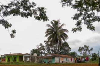 Simple Cuban houses in the countryside, Vinales Valley, Viñales, Cuba, Pinar del Río