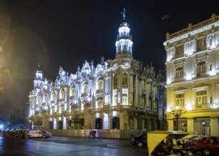 Teatro Nacional, Grand Theatre de Habana, Grand Theatre of Havana by night, Havana, La Habana,
