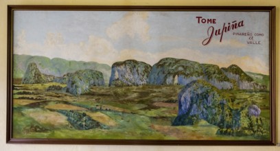 Painting of the Vinalestal, Viñales, Cuba, Pinar del Río, Cuba, Viñales, Pinar del Río