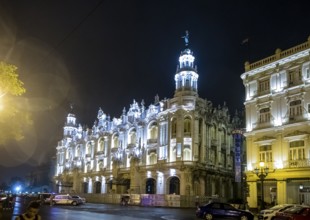 Teatro Nacional, Grand Theatre de Habana, Grand Theatre of Havana by night, Havana, La Habana,