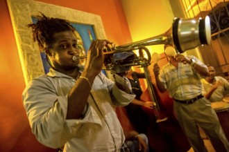 Musician in one of the many music bars and music restaurants in Havana, Havana, La Habana, Cuba,