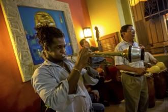 Musician in one of the many music bars and music restaurants in Havana, Havana, La Habana, Cuba,