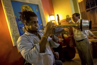 Musician in one of the many music bars and music restaurants in Havana, Havana, La Habana, Cuba,