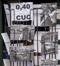 Postcard stand with postcards of Ernesto Che Guevara, La Habana, Cuba, Caribbean, Central America,