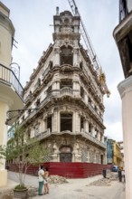 A colonial house in Havana is being restored, La Habana, Cuba, Caribbean, Central America, Cuba,