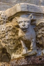 Sardinia, animal motifs on the capitals, Santissima TrinitÃƒÂ di Saccargia, Romanesque church,