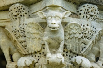 Sardinia, animal motifs on the capitals, Santissima TrinitÃƒÂ di Saccargia, Romanesque church,