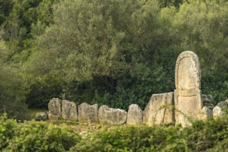 Sardinia, Nuragic people, tomb of the giants Coddu Vecchiu, portal stele cult site, tomba dei