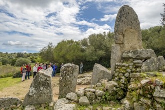 Sardinia, Nuraghic people, giant tomb Coddu Vecchiu, portal stele cult site, tomba dei giganti