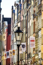 Long alley with gabled houses, GdaÅsk, Gdansk, Baltic Sea coast, Baltic Sea, pomorskie, Pomeranian