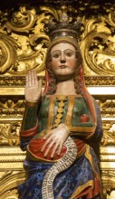 Statue of the pregnant Virgin Mary, depiction of the pregnant Virgin Mary, Sé Catedral de Évora