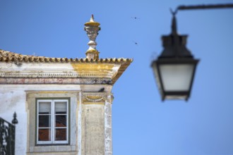Alley in Evora with lanterns, Evora, Évora district, Portugal