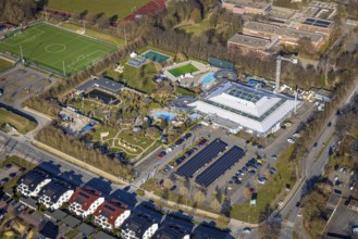 Aerial view, Aqua Spa and Aqua Fun Soest adventure pool, Soest, Soester Börde, North