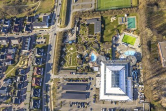 Aerial view, Aqua Spa and Aqua Fun Soest adventure pool, Soest, Soester Börde, North