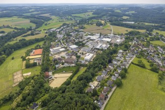 Aerial view, commercial area Wuppertaler Straße / Am Leveloh, Obersprockhövel, Sprockhövel, Ruhr