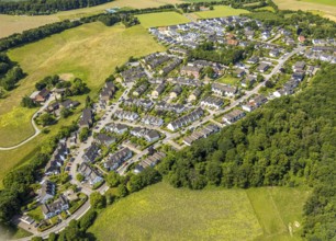 Aerial view, residential area and housing estate between Krahnheide and Auf den Pothen, Kleinehöhe,