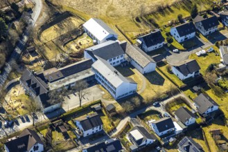 Aerial photo, Geschwister-Scholl-Schule, Schönau, Wenden, Sauerland, North Rhine-Westphalia,
