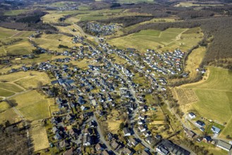 Aerial view, residential area, local view, district Schönau, Altenhof, Wenden, Sauerland, North