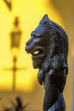 Sculpture in the shape of a lion in the Plazuela del Cristo square, Trinidad, Cuba, Sancti