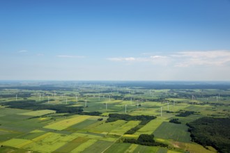 Wind farm, wind turbines, Wierciszewo, Wandhagen, Hinterpommern, Baltic Sea coast, Województwo