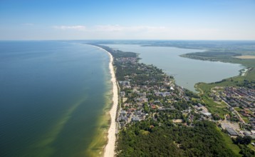 Gmina Mielno, Jamunder See, lagoon-like Jamno, Hinterpommern, Großmöllen, Groß Möllen, Baltic Sea