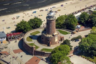 KoÅ'obrzeg, Kolobrzeg, lighthouse with bastion, Baltic Sea beach, Baltic Sea coast, Województwo