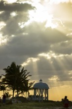 Wedding pavilion on the beach of Varadero with sunset in the hotel complex PARADISUS VARADERO