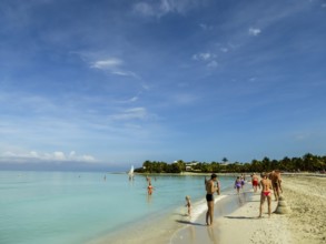 On the tourist beach of Varadero Hotel PARADISUS VARADERO RESORT SPA, Caribbean, Varadero, Cuba,