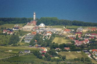 Gmina Karnice, with lighthouse at the Baltic Sea, Warnitz, Baltic Sea coast, Województwo