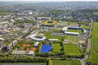 Aerial view, Aachener Tivoli, football stadium in Sportpark Soers, home ground of football club