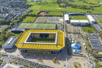 Aerial view, Aachener Tivoli, football stadium in Soers sports park, home ground of Alemannia