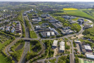 Aerial view, Rheinisch-Westfälische Technische Hochschule Aachen, University RWTH Campus Melaten