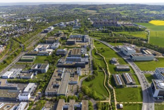Aerial view, Rheinisch-Westfälische Technische Hochschule Aachen, University RWTH Campus Melaten