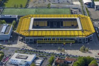 Aerial view, Aachener Tivoli, football stadium at Sportpark Soers, home ground of Alemannia Aachen