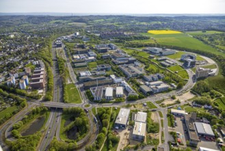 Aerial view, Rheinisch-Westfälische Technische Hochschule Aachen, University RWTH Campus Melaten