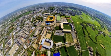 Aerial view, Aachener Tivoli, football stadium in Sportpark Soers, home ground of football club