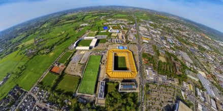 Aerial view, Aachener Tivoli, football stadium in Sportpark Soers, home ground of football club
