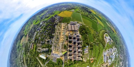 Aerial view, Rheinisch-Westfälische Technische Hochschule Aachen, University RWTH Campus Melaten