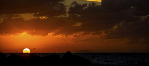 Varadero beach in the PARADISUS VARADERO RESORT SPA hotel complex with sunset, Varadero, Cuba,