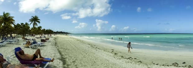 On the tourist beach of Varadero Hotel PARADISUS VARADERO RESORT SPA, Caribbean, Varadero, Cuba,