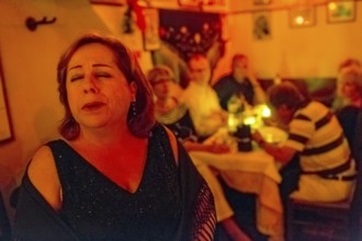 Fado music, Fado bar in the historic centre of Lisbon, Lisbon, Lisbon district, Portugal