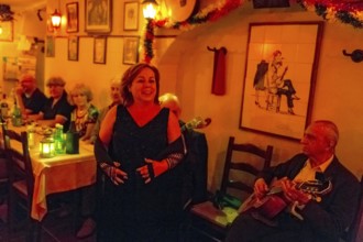 Fado music, Fado bar in the historic centre of Lisbon, Lisbon, Lisbon district, Portugal