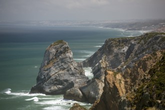 Atlantic coast, Cabo da Roca, westernmost point of the continent of Europe, Lisbon coast, São João